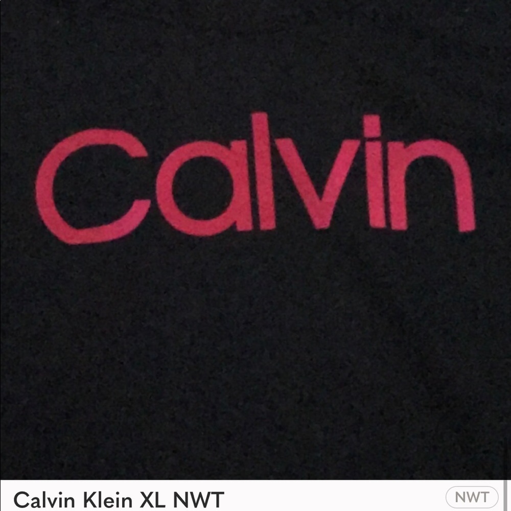 NWT Calvin Klein Performance Funnel-Neck PINK LOGO XL - Picture 3 of 4